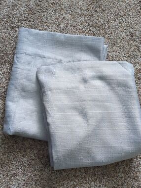 Light Gray Textured Curtains - Mainstays